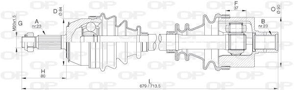 DRS6269.00 OPEN PARTS Приводной вал (фото 1)