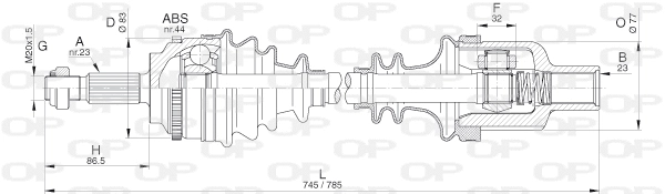 DRS6286.00 OPEN PARTS Приводной вал (фото 1)