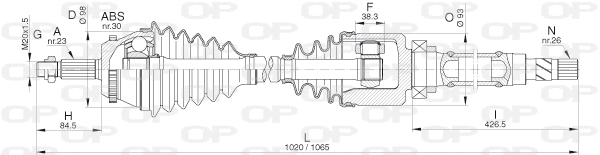 DRS6309.00 OPEN PARTS Приводной вал (фото 1)