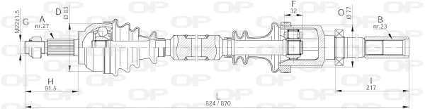 DRS6319.00 OPEN PARTS Приводной вал (фото 1)