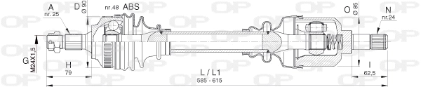 DRS6397.00 OPEN PARTS Приводной вал (фото 1)