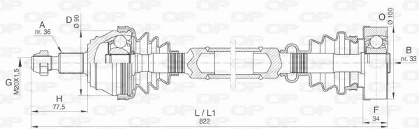 DRS6423.00 OPEN PARTS Приводной вал (фото 1)