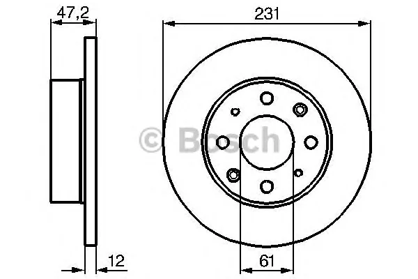 0 986 478 676 BOSCH Тормозной диск (фото 1)