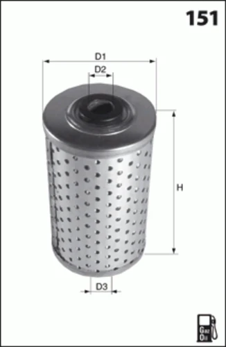ELG5509 MECAFILTER Топливный фильтр (фото 3)