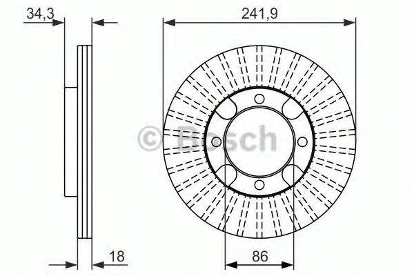 0 986 479 847 BOSCH Тормозной диск (фото 1)