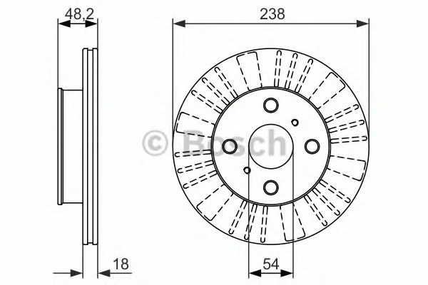 0 986 479 862 BOSCH Тормозной диск (фото 1)