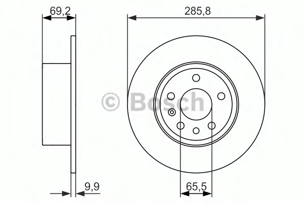 0 986 479 866 BOSCH Тормозной диск (фото 1)