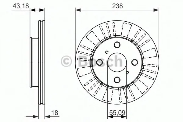 0 986 479 867 BOSCH Тормозной диск (фото 1)