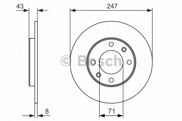 0 986 479 870 BOSCH Тормозной диск (фото 1)