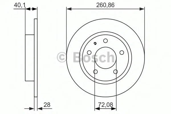 0 986 479 894 BOSCH Тормозной диск (фото 1)