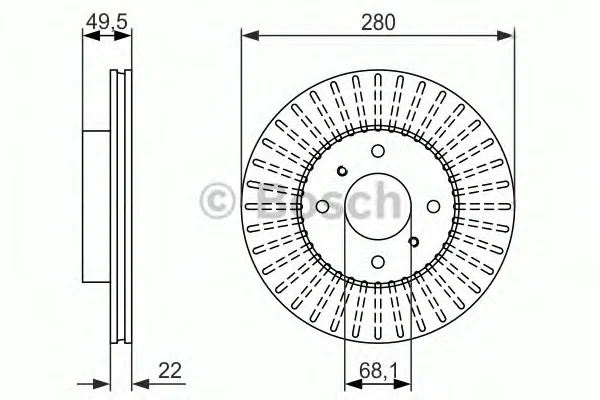 0 986 479 900 BOSCH Тормозной диск (фото 1)