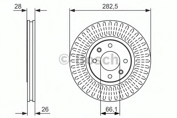 0 986 479 908 BOSCH Тормозной диск (фото 1)