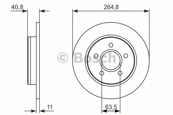 0 986 479 955 BOSCH Тормозной диск (фото 1)