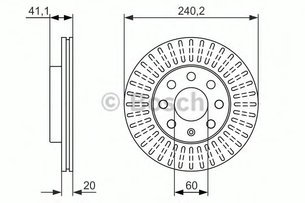 0 986 479 960 BOSCH Тормозной диск (фото 1)