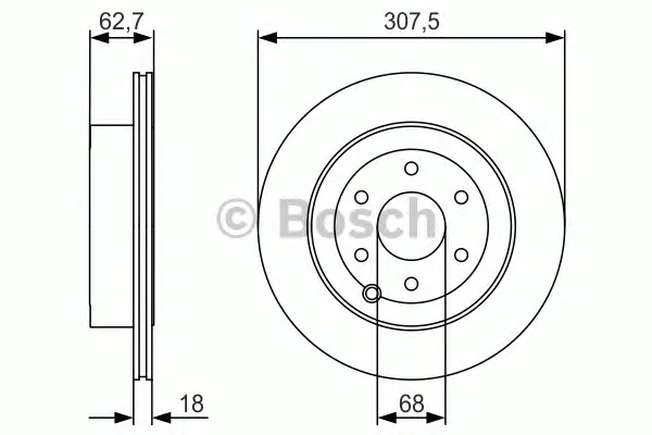 0 986 479 R21 BOSCH Тормозной диск (фото 1)