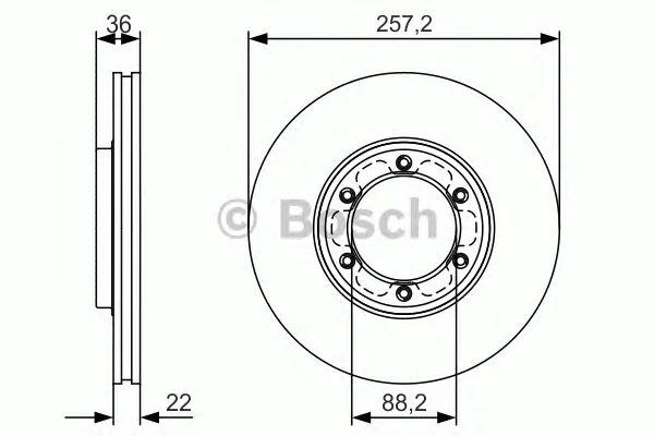 0 986 479 R42 BOSCH Тормозной диск (фото 1)