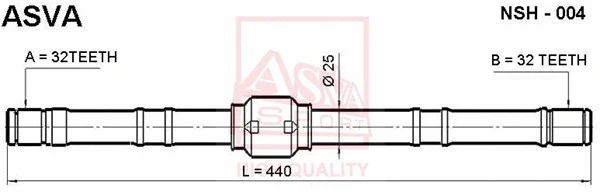 NSH-004 ASVA Приводной вал (фото 1)