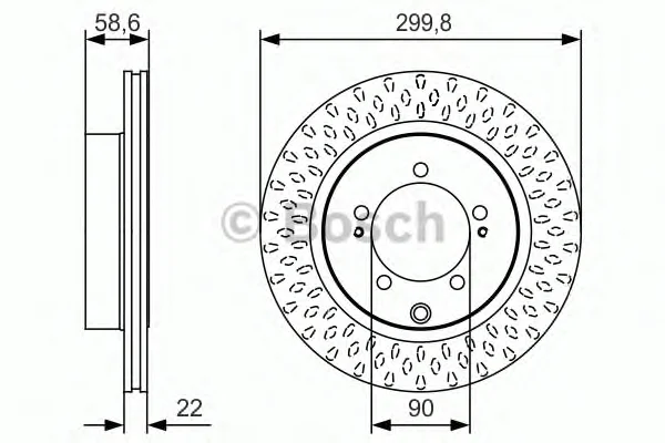 0 986 479 T05 BOSCH Тормозной диск (фото 1)