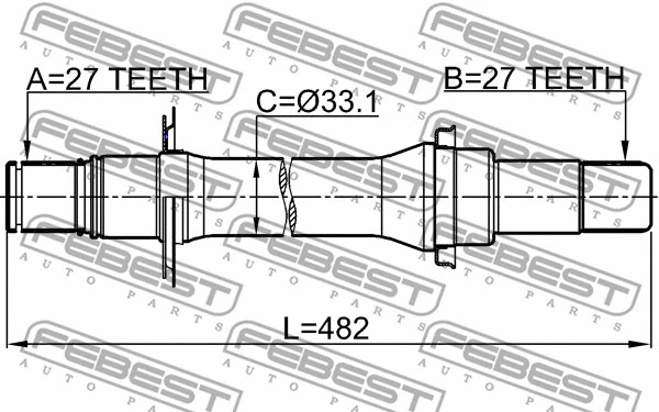 1412-ACT2WDRH FEBEST Приводной вал (фото 2)