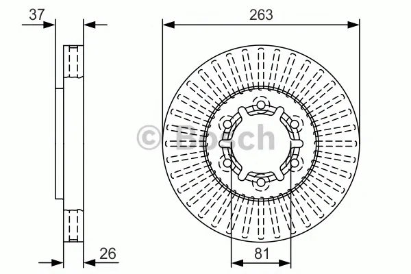 0 986 479 T24 BOSCH Тормозной диск (фото 1)