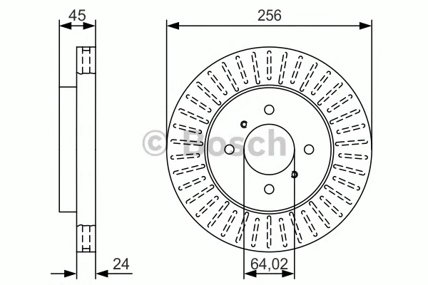 0 986 479 T55 BOSCH Тормозной диск (фото 1)