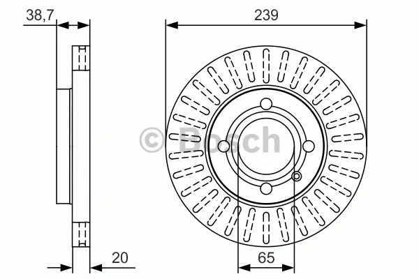 0 986 479 U13 BOSCH Тормозной диск (фото 1)