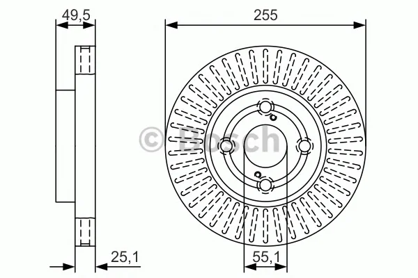 0 986 479 U14 BOSCH Тормозной диск (фото 1)