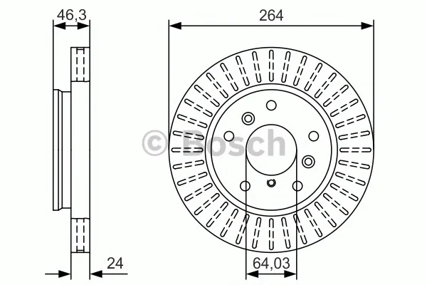 0 986 479 U26 BOSCH Тормозной диск (фото 1)