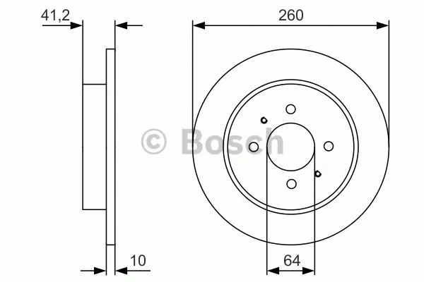 0 986 479 U75 BOSCH Тормозной диск (фото 1)