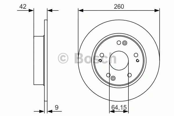 0 986 479 U85 BOSCH Тормозной диск (фото 1)