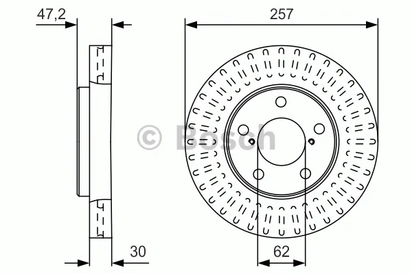 0 986 479 U94 BOSCH Тормозной диск (фото 1)