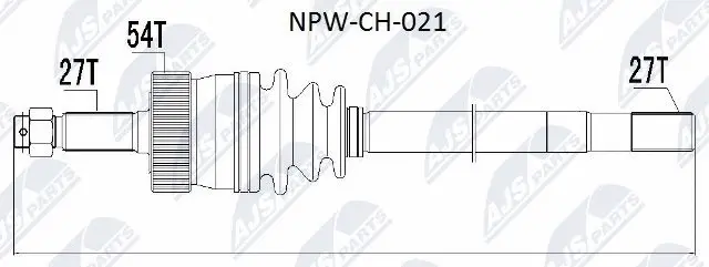 NPW-CH-021 NTY Приводной вал (фото 1)