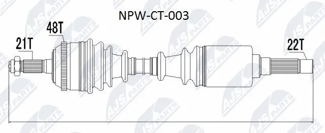 NPW-CT-003 NTY Приводной вал (фото 1)