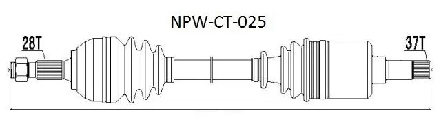 NPW-CT-025 NTY Приводной вал (фото 1)