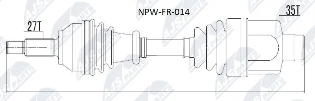 NPW-FR-014 NTY Приводной вал (фото 1)