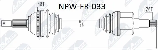 NPW-FR-033 NTY Приводной вал (фото 1)