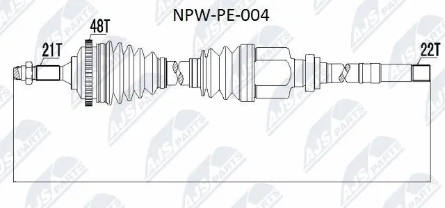 NPW-PE-004 NTY Приводной вал (фото 1)