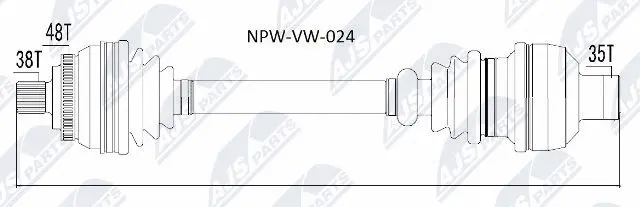 NPW-VW-024 NTY Приводной вал (фото 1)