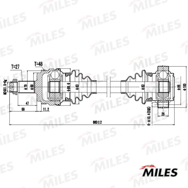 GC02024 MILES Приводной вал (фото 3)