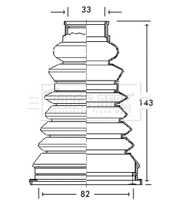BCB2163 BORG & BECK Пыльник, приводной вал (фото 1)