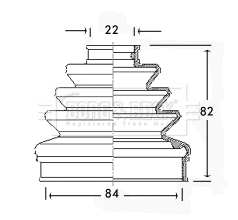 BCB2272 BORG & BECK Пыльник, приводной вал (фото 1)