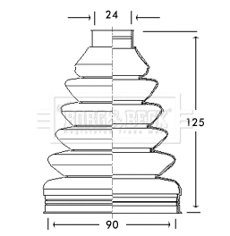 BCB2661 BORG & BECK Пыльник, приводной вал (фото 1)