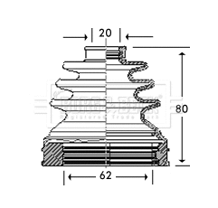 BCB2786 BORG & BECK Пыльник, приводной вал (фото 1)