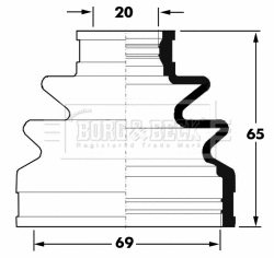 BCB6039 BORG & BECK Пыльник, приводной вал (фото 1)