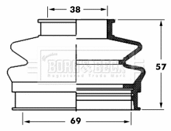 BCB6064 BORG & BECK Пыльник, приводной вал (фото 1)