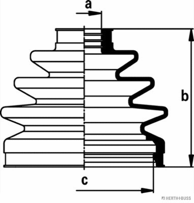 J2861030 HERTH+BUSS Комплект пыльника, приводной вал (фото 1)
