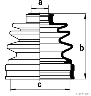 J2862003 HERTH+BUSS Комплект пыльника, приводной вал (фото 1)