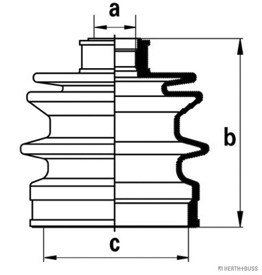 J2863003 HERTH+BUSS Комплект пыльника, приводной вал (фото 1)