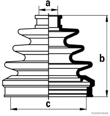 J2864014 HERTH+BUSS Комплект пыльника, приводной вал (фото 1)