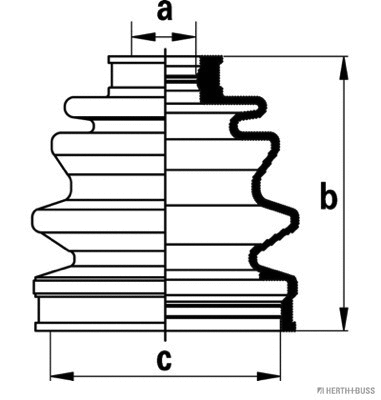 J2865002 HERTH+BUSS Комплект пыльника, приводной вал (фото 1)